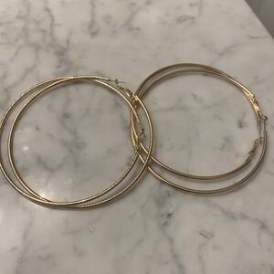 Gold Hoop Fashion Earrings